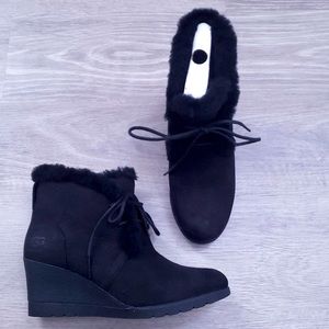UGG Jeovana Wedge Lace-Up Booties